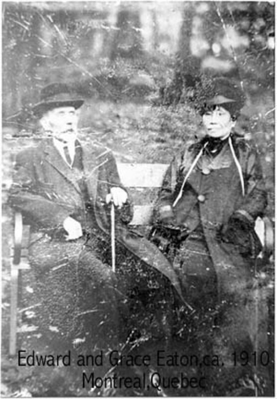 A photograph of Achuen Amoy (Grace Eaton) and her husband Edward Eaton. Parents of Edith Eaton (Sui Sin Far) and Winnifred Eaton (Onoto Watanna).