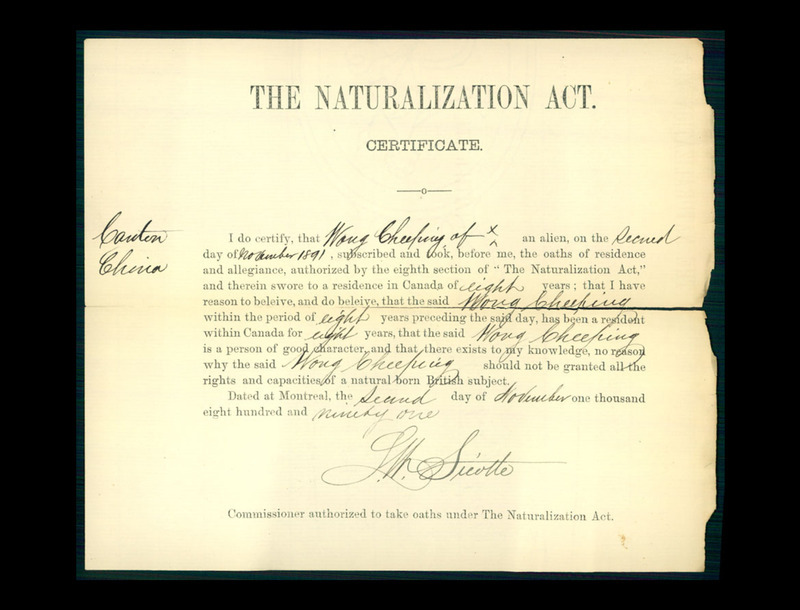 Certificate of naturalization