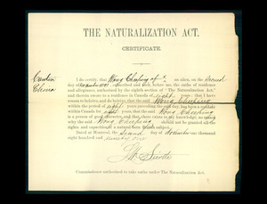 Certificate of naturalization